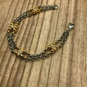 Liz Claiborne Silver & Gold Tone Bracelet